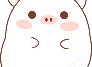 卡通手绘可爱白色小猪透明底图片素材下载推荐