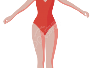 卡通手绘女生人物运动健身仰泳透明底免抠图片素材下载推荐