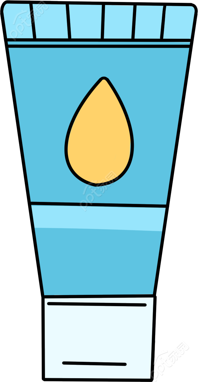 卡通手绘旅行护防晒霜个人美妆护理矢量图片素材