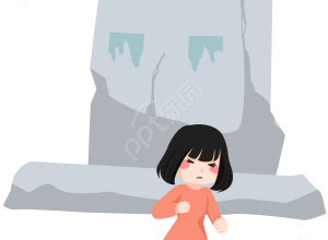 卡通手绘小女孩人物灾害逃生安全警示矢量图片素材下载推荐