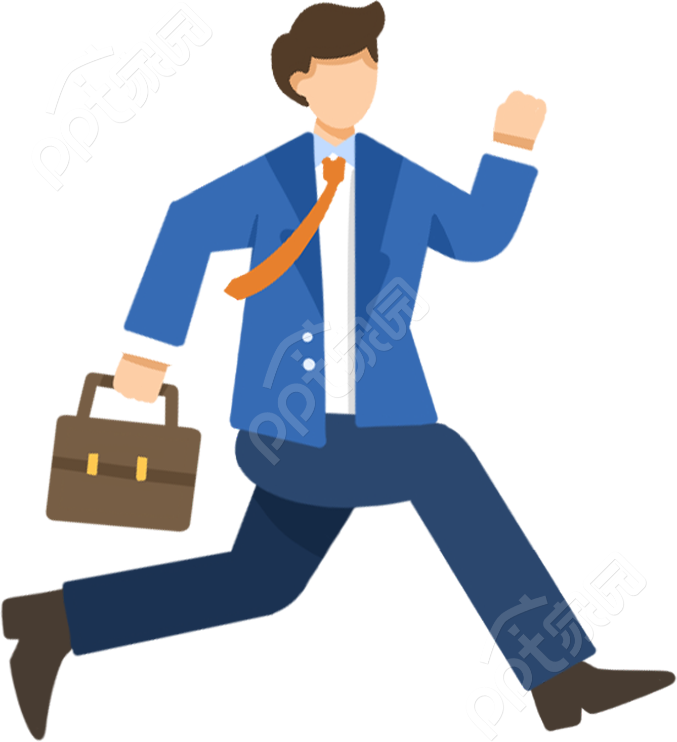 奔跑公文包男士图片素材