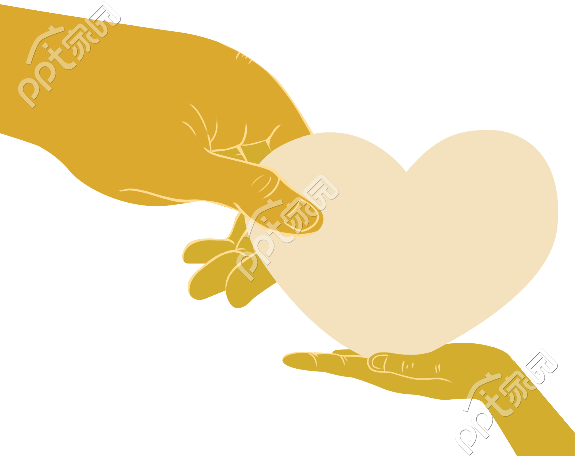 双手捧心感恩节日