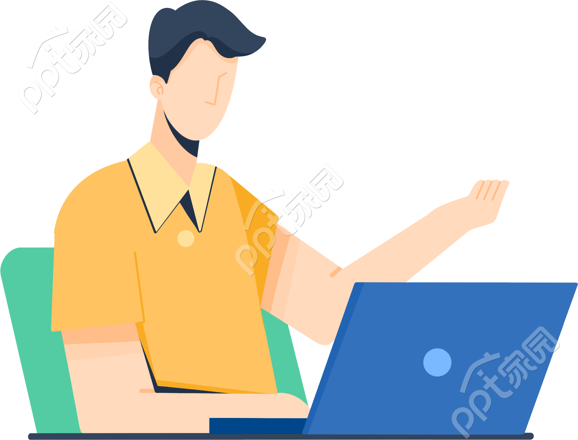 办公电脑人物图片