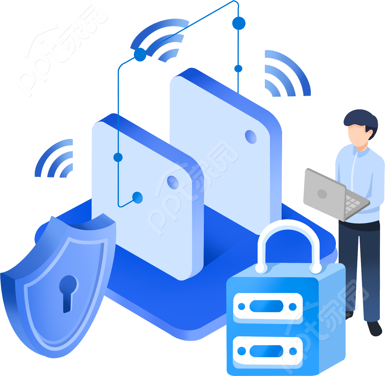 科技盾牌安全网络图片