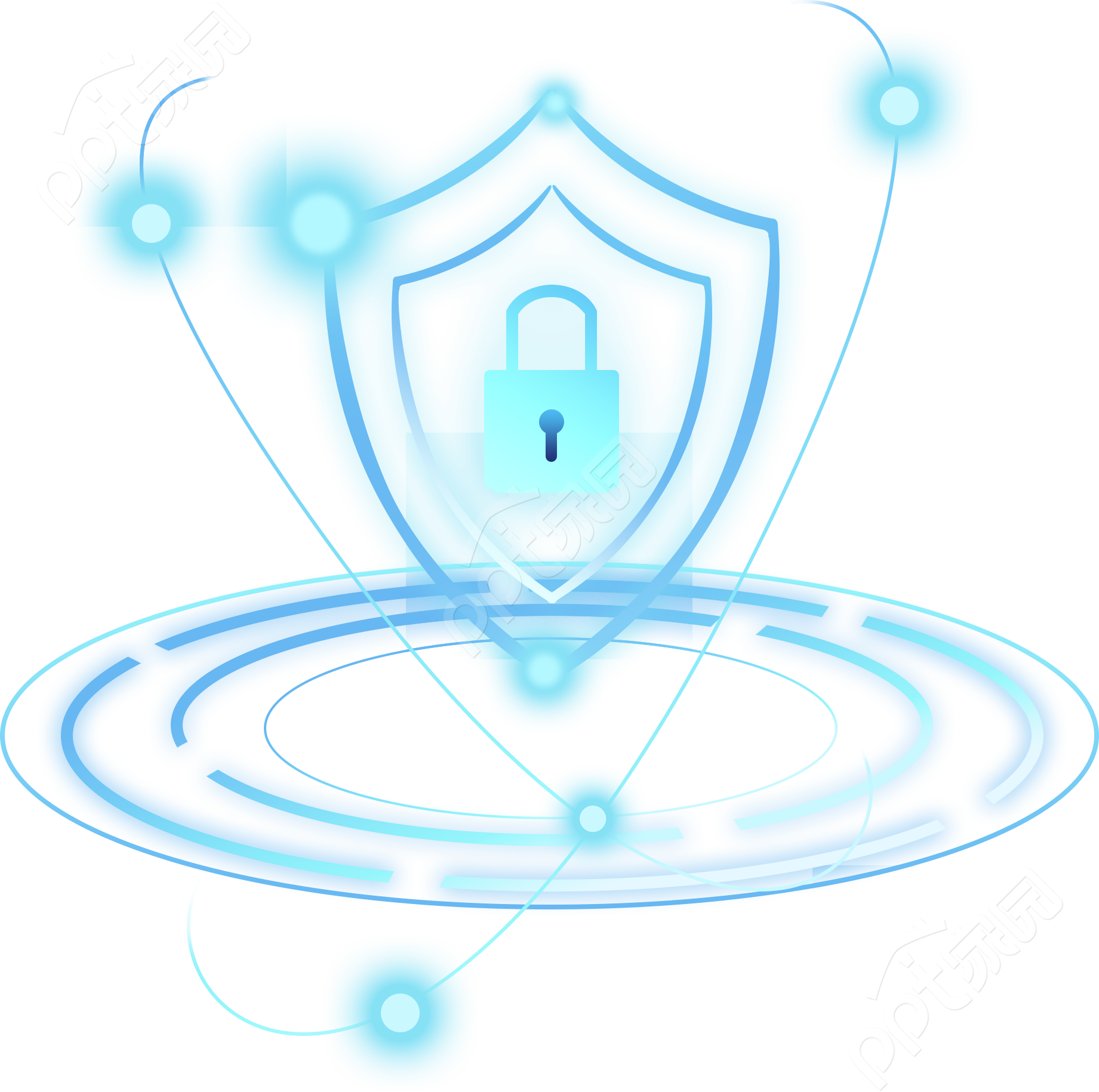 科技发光盾牌图片