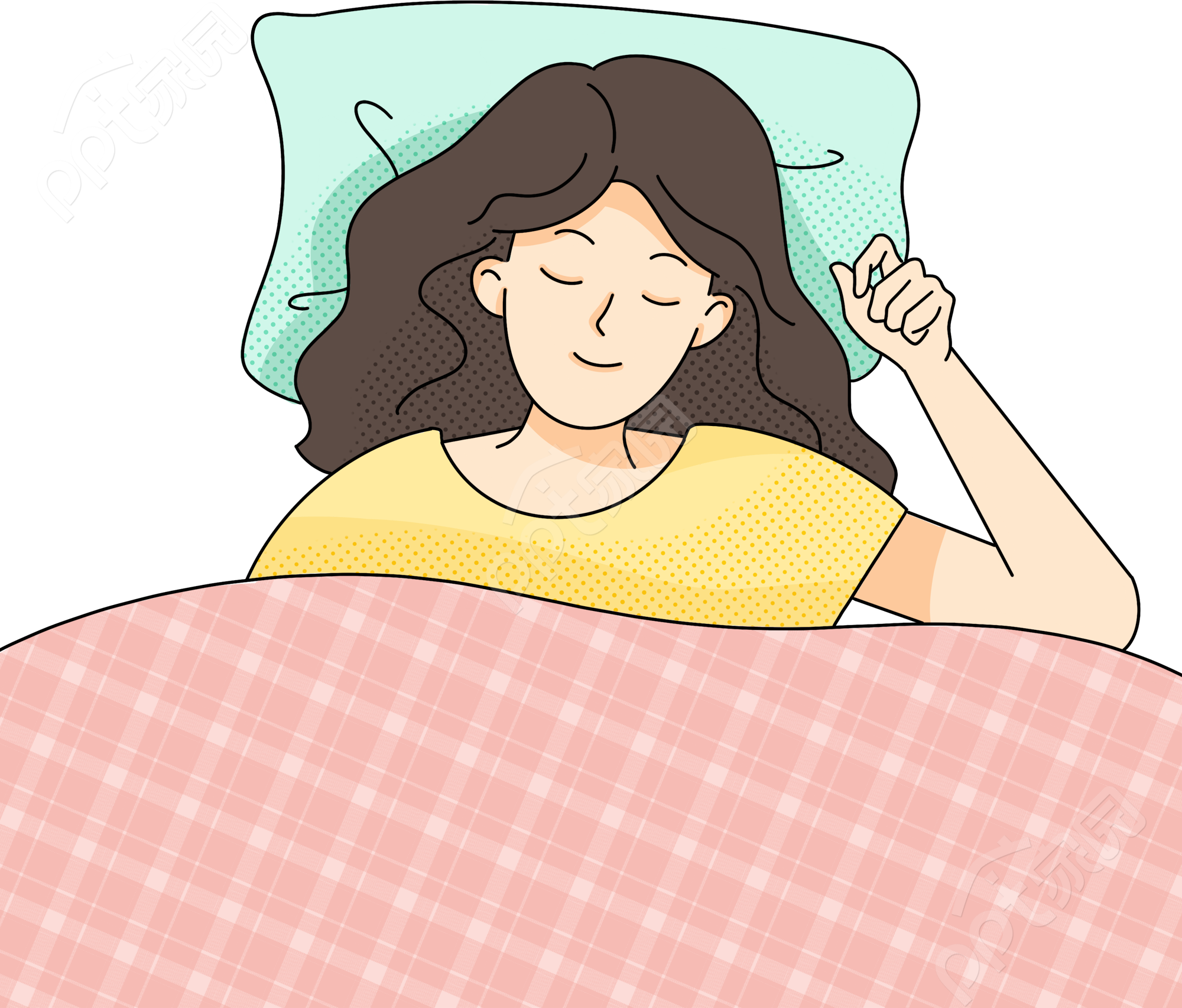 女孩睡觉图片素材