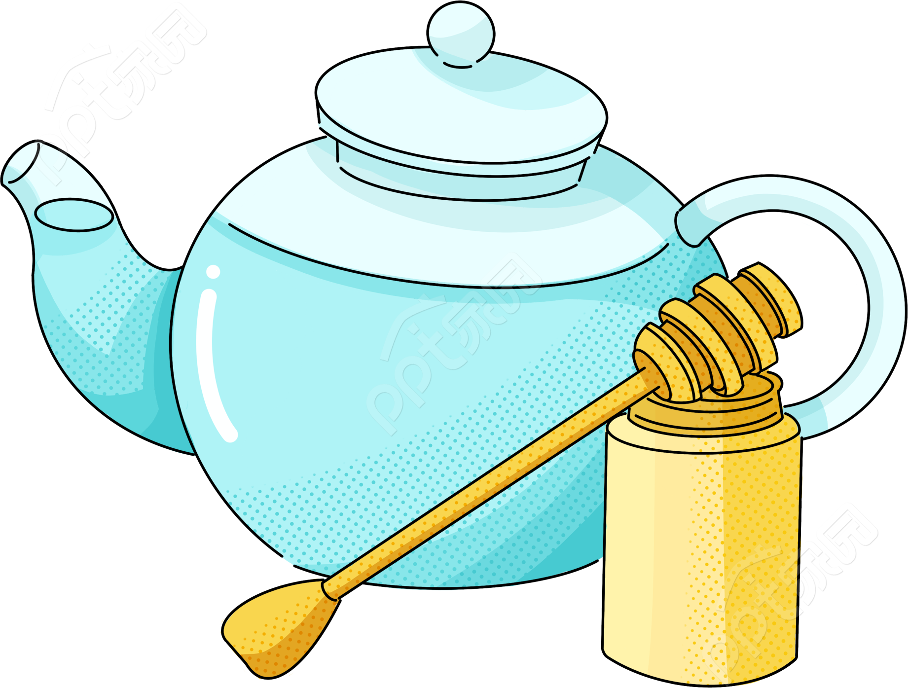 蜂蜜水茶壶图片