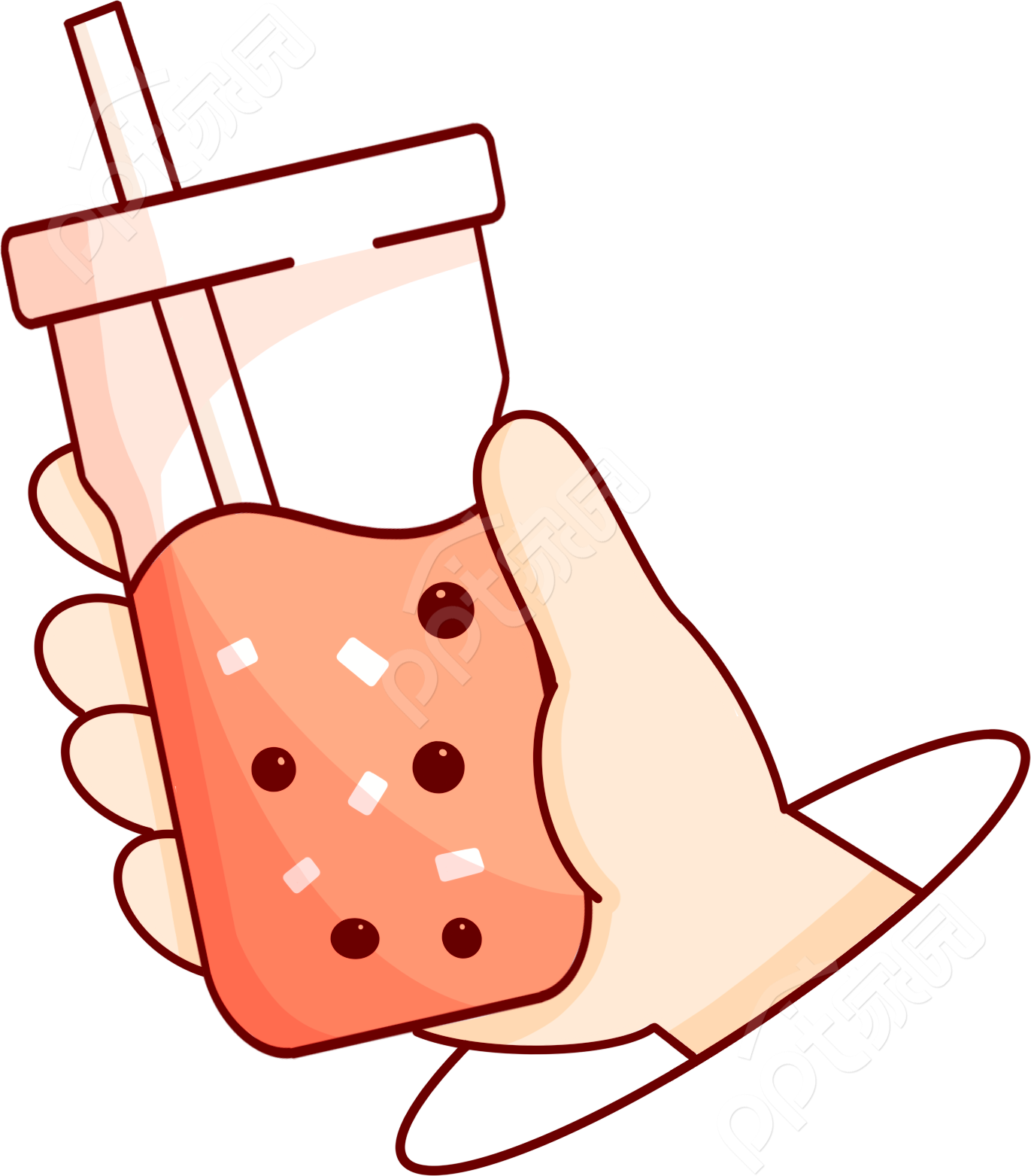 手拿奶茶图片