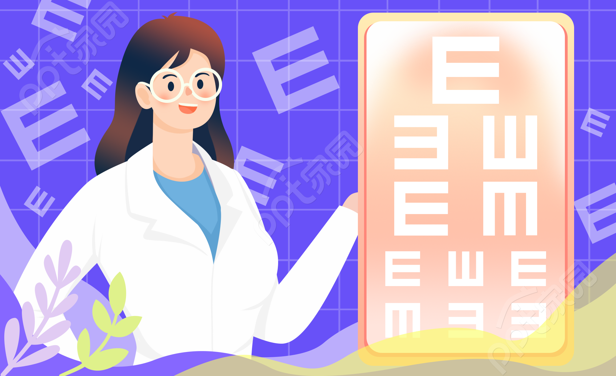 医生测视力图片