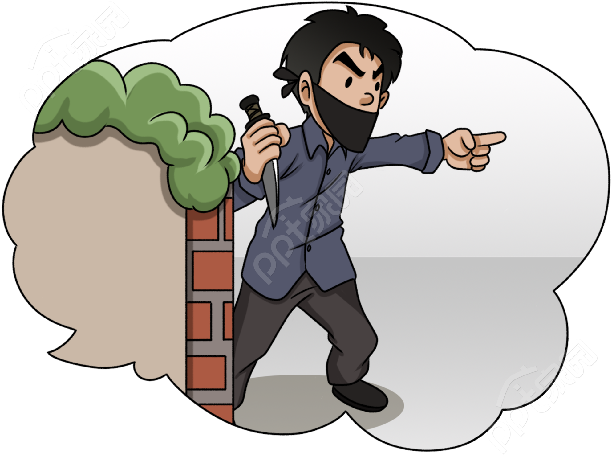 匪徒安全警示图片素材