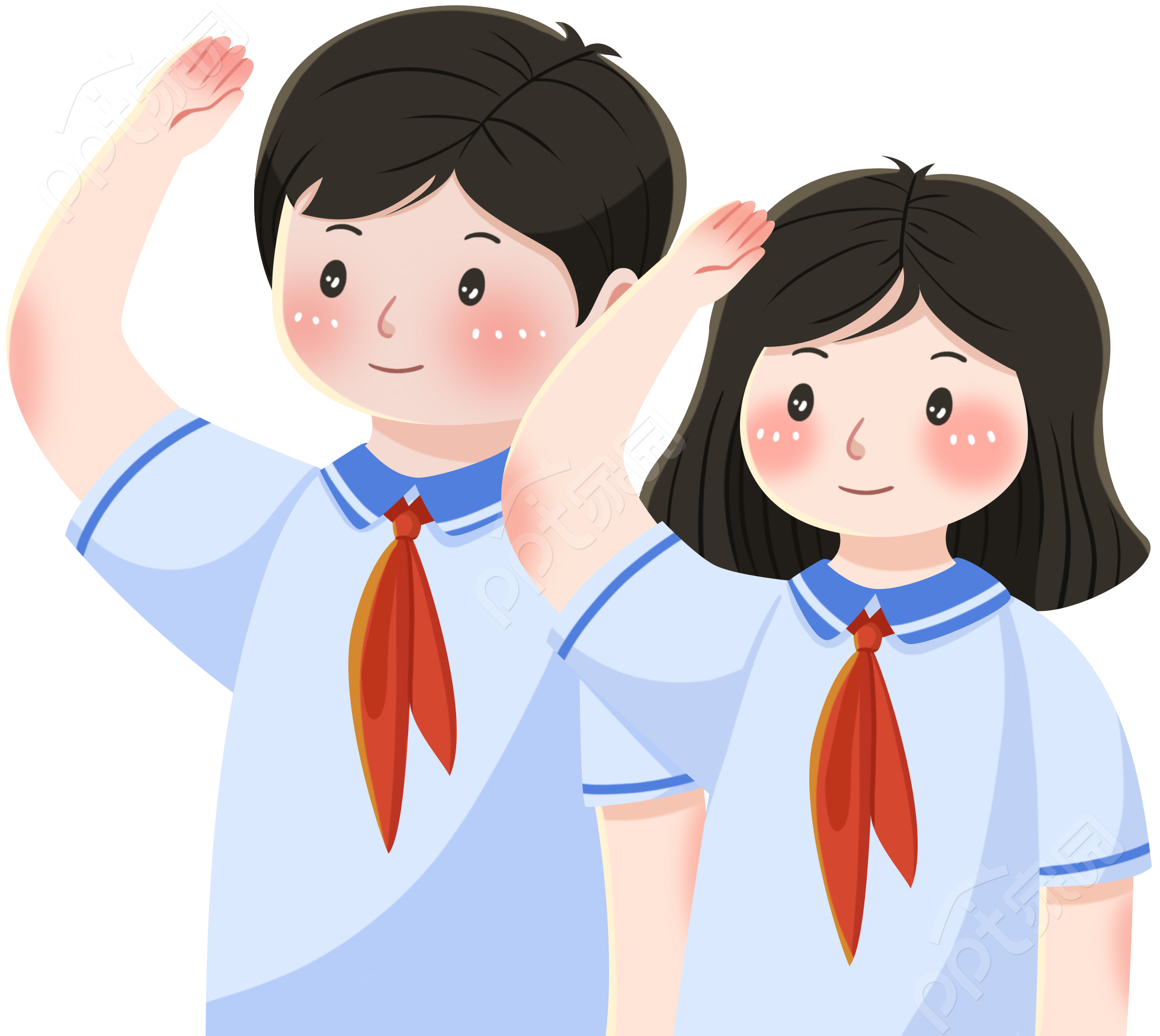 少先队员敬礼图片素材