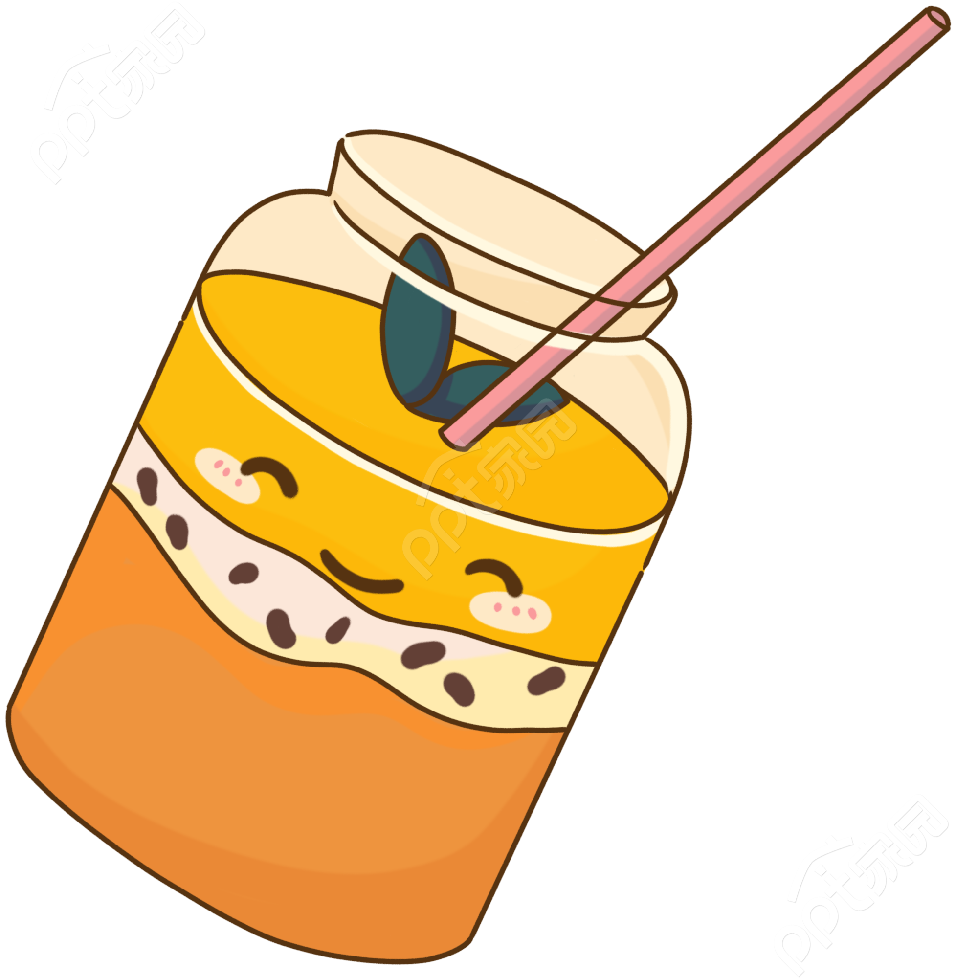 橙汁饮料图标素材