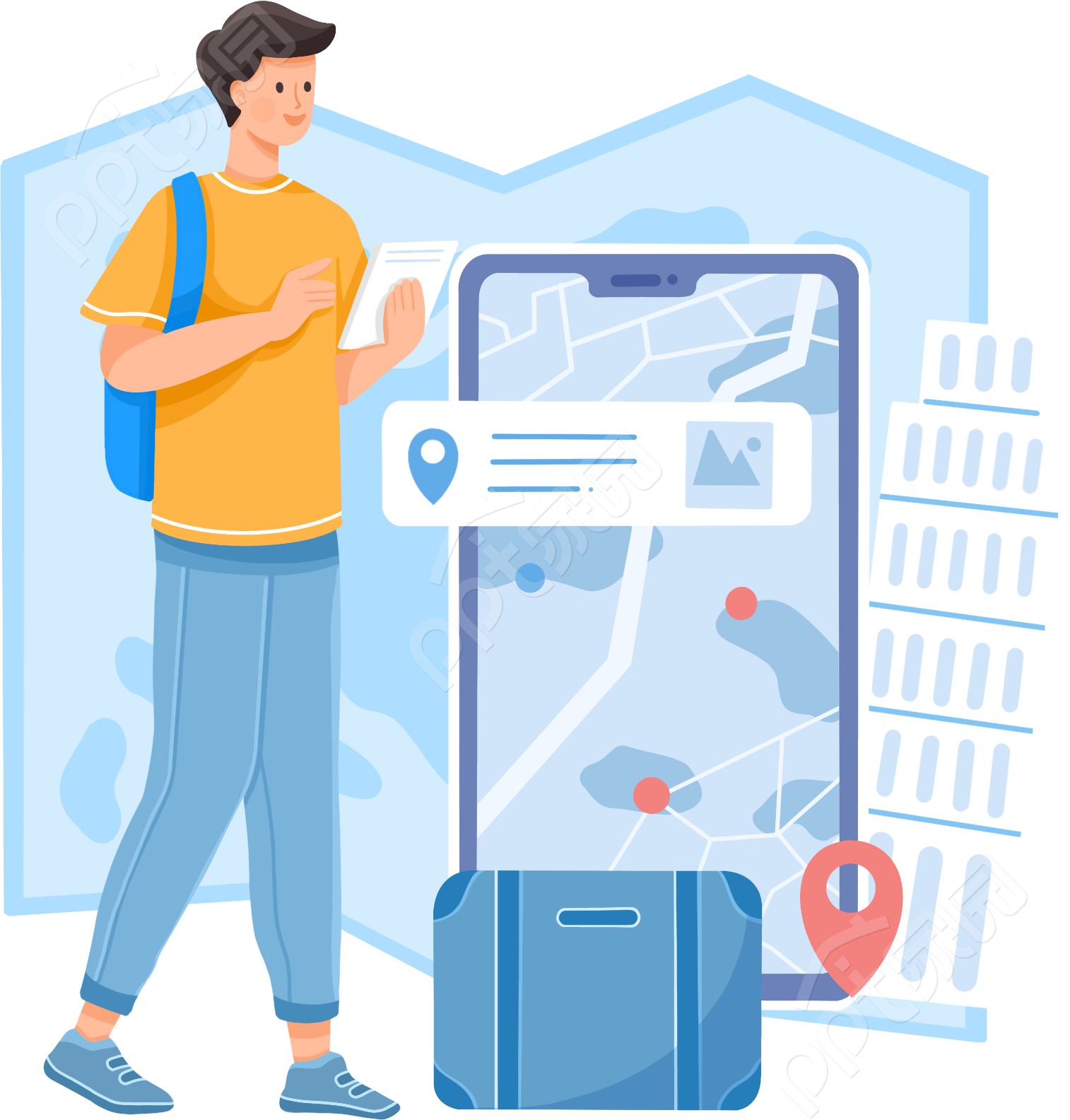 旅游出行导航地图图片