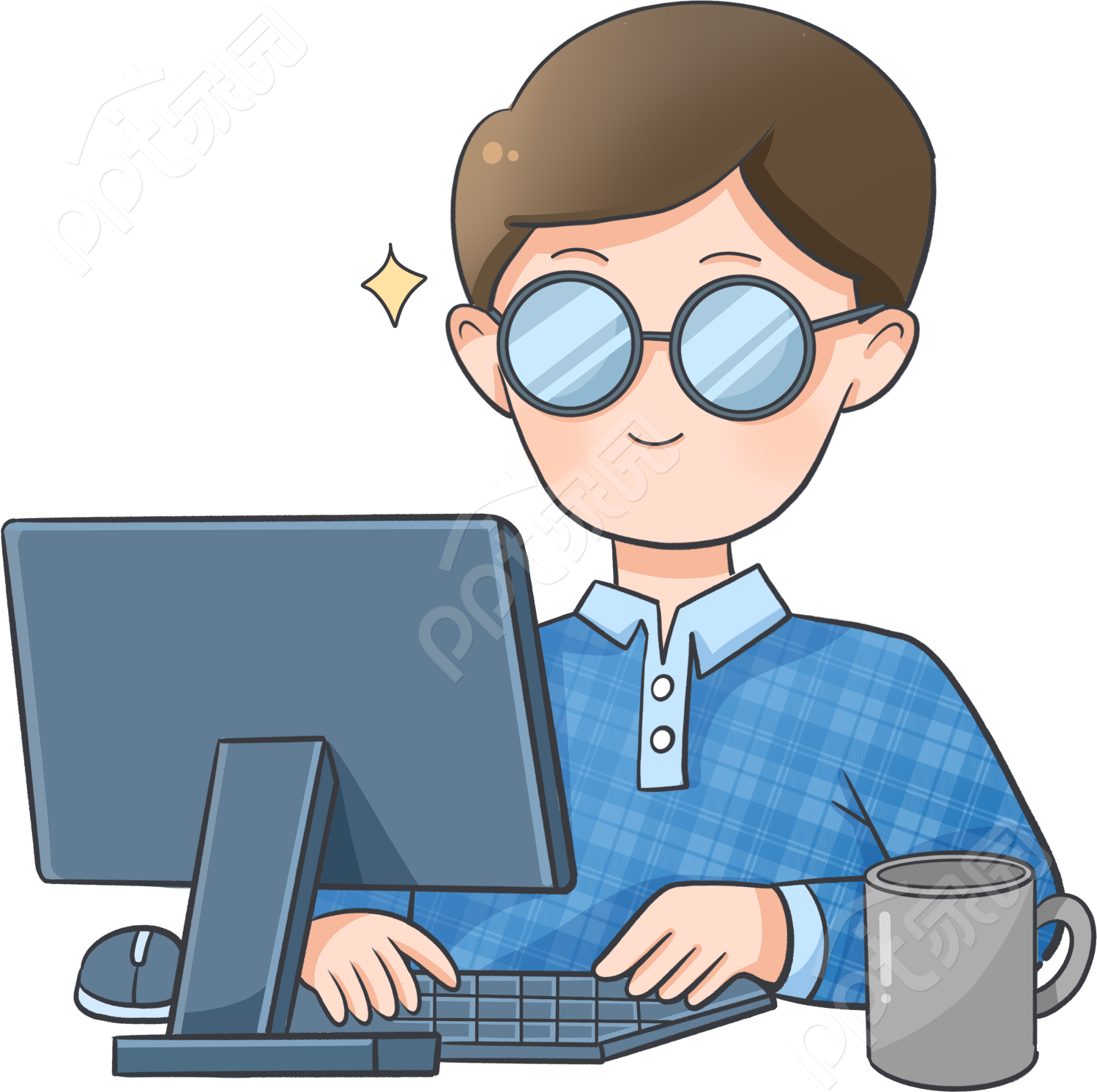 男生职业程序员图片