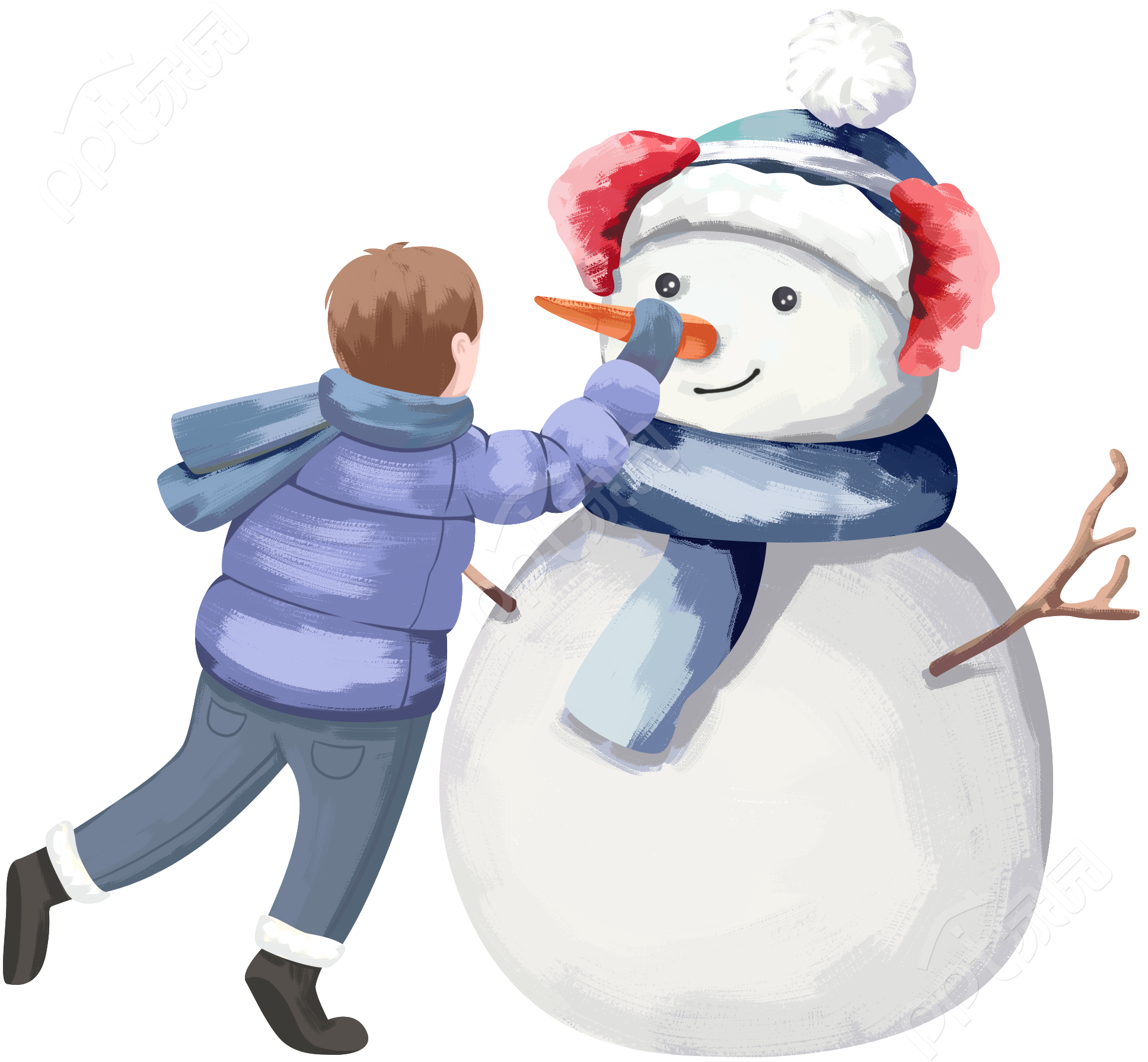 堆雪人图片