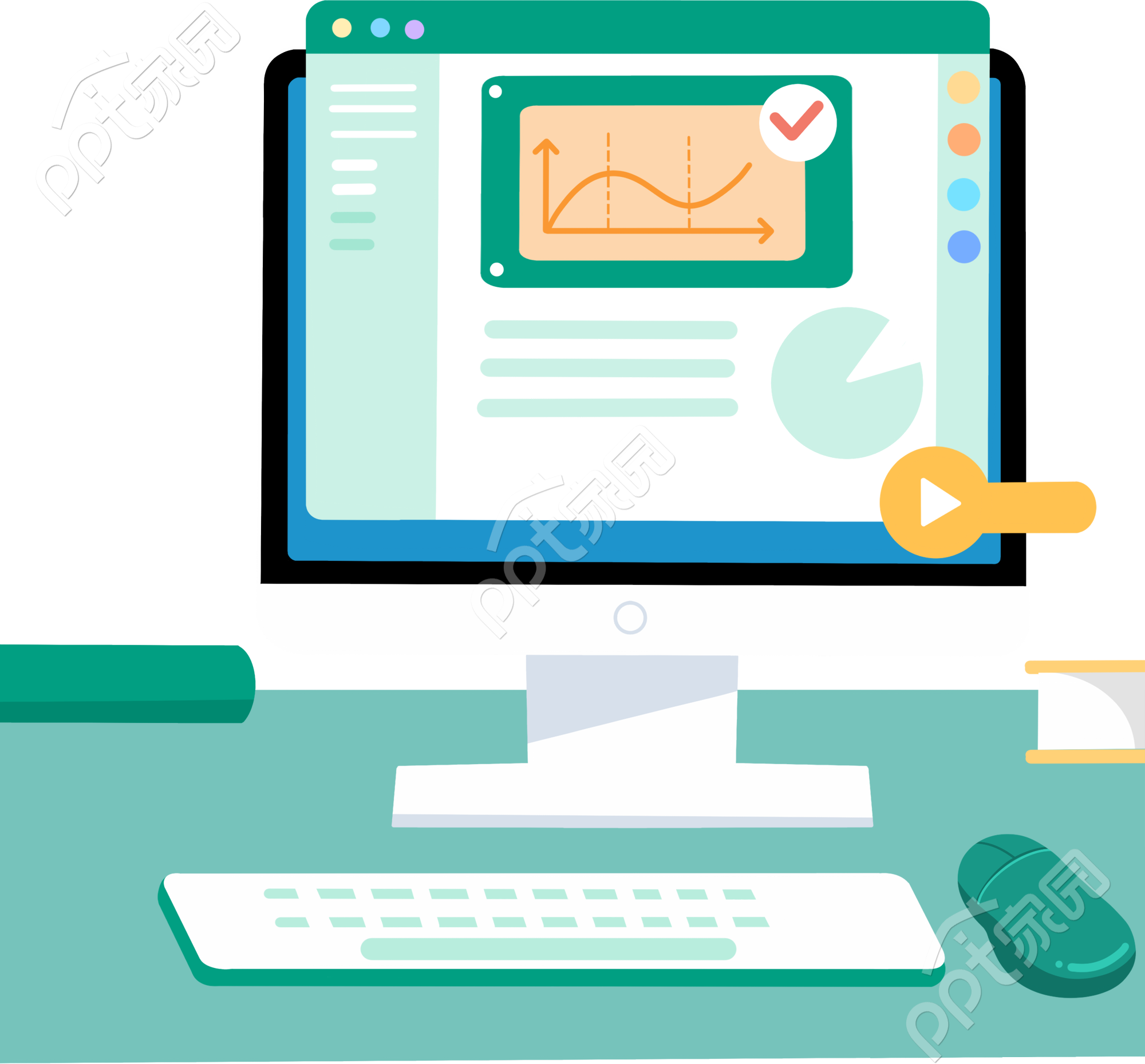 电脑书桌图片素材