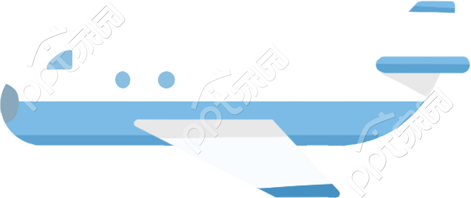 卡通手绘小飞机免抠素材