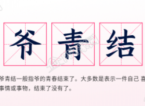 爷青结网络热词释义田字格首图下载推荐