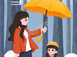 小雪节气冬天下雪你好早安手机海报下载推荐