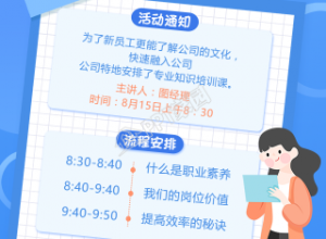 蓝色简约商务新人入职手机海报下载推荐