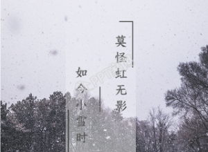 小雪节气暖心提醒的手机海报下载推荐