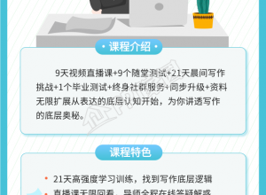 21天打卡训练营课程介绍宣传手机海报下载推荐
