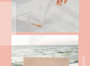 时尚杂志半透明方块图片美化上下排列双图竖形拼图下载推荐