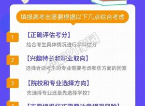 紫色简约背景高考志愿填报指南手机海报下载推荐