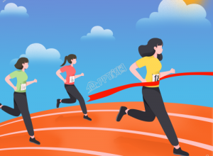 卡通手绘跑步比赛插画素材下载推荐