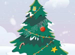 手绘插画风格雪景圣诞树礼物背景图片素材下载推荐