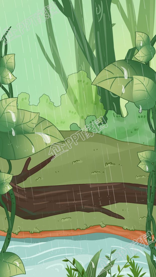 清新河流河岸草丛灌木丛下雨背景图片素材下载推荐