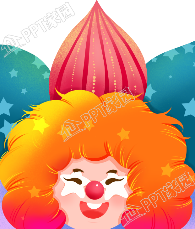 手绘愚人节小丑免抠图片素材