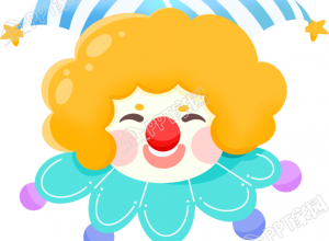 卡通手绘小丑表演免抠图片素材下载推荐