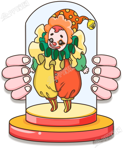 愚人节小丑玩具手绘图片免抠素材