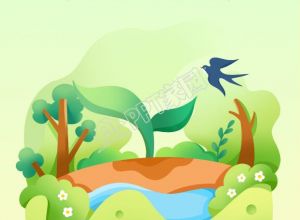 世界地球日清新绿色环保图片手机海报下载推荐