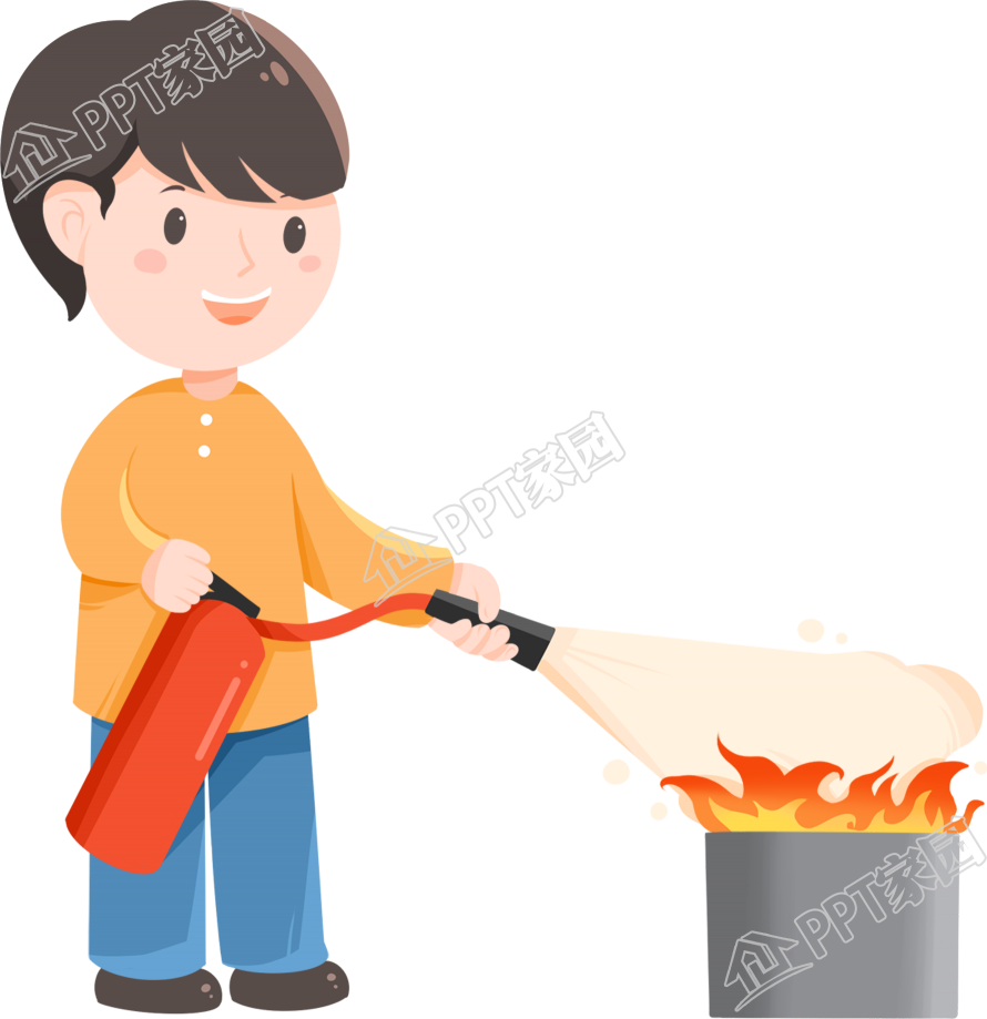 手绘消防演习图片素材