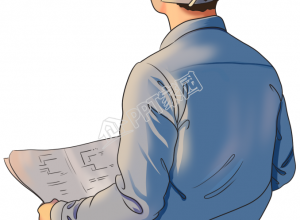 手绘工程师背影人物图片素材下载推荐