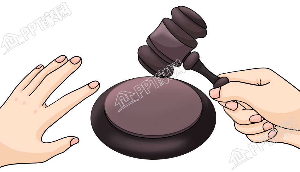 手绘敲法槌图片素材