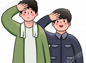 手绘青年敬礼图片素材下载推荐