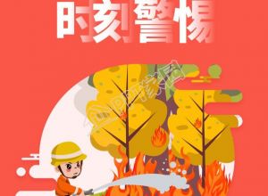 消防警示森林防火消防火灾宣传图片手机海报下载推荐