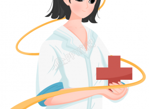 手绘护士手捧红十字图片下载推荐