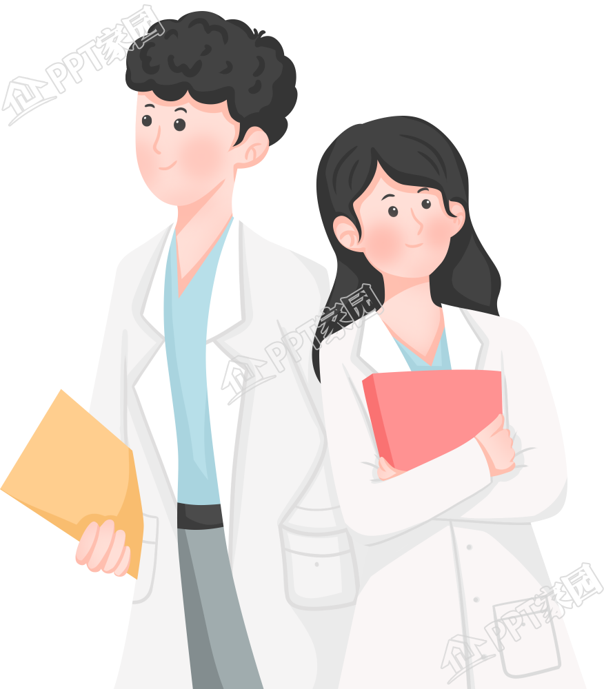 手绘医护人员图片素材