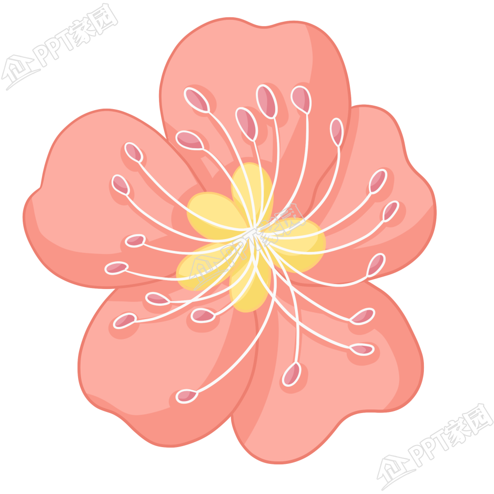 手绘粉色花朵图片素材
