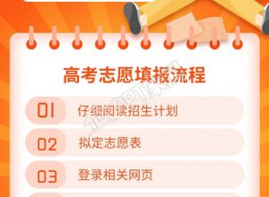 教育类高考志愿填报流程指南手机海报下载推荐