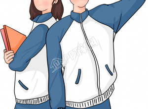 男女高中生人物图片卡通手绘免抠素材下载推荐