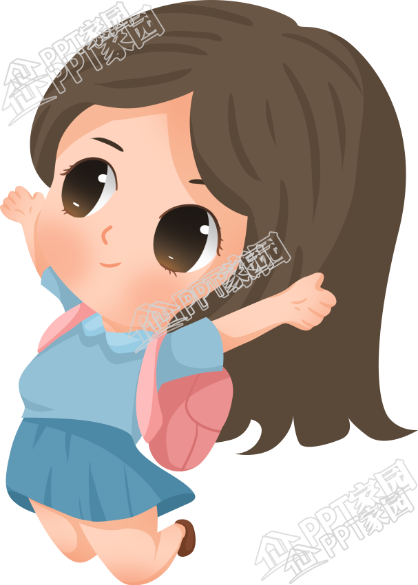 跳跃学生图片卡通手绘免抠素材