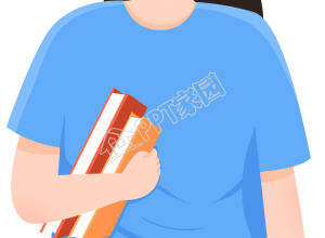 手抱书本去上课的女学生图片卡通人物免抠素材下载推荐
