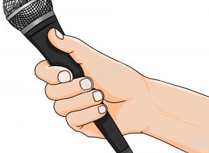 记者手持话筒采访图片卡通手绘免抠素材下载推荐