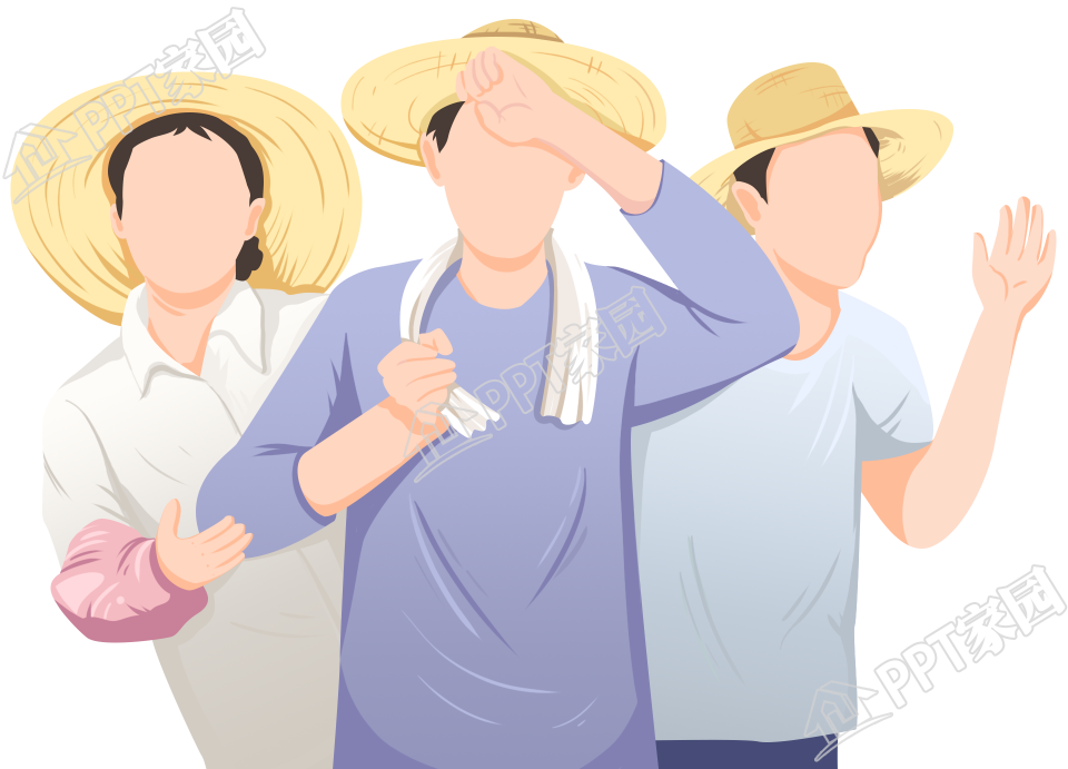 彩色乡村振兴农民图片卡通人物免抠素材