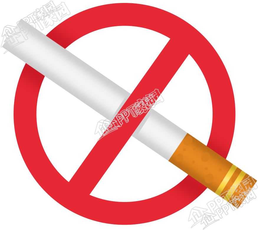 公益宣传禁烟图片卡通手绘免抠素材